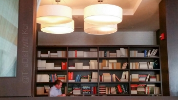 The Library in the restaurant is available for private events and can accompany up to 50 people.